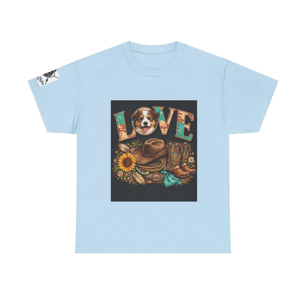 Western rider Love Puppies— Cowgirl western Graphic Tee