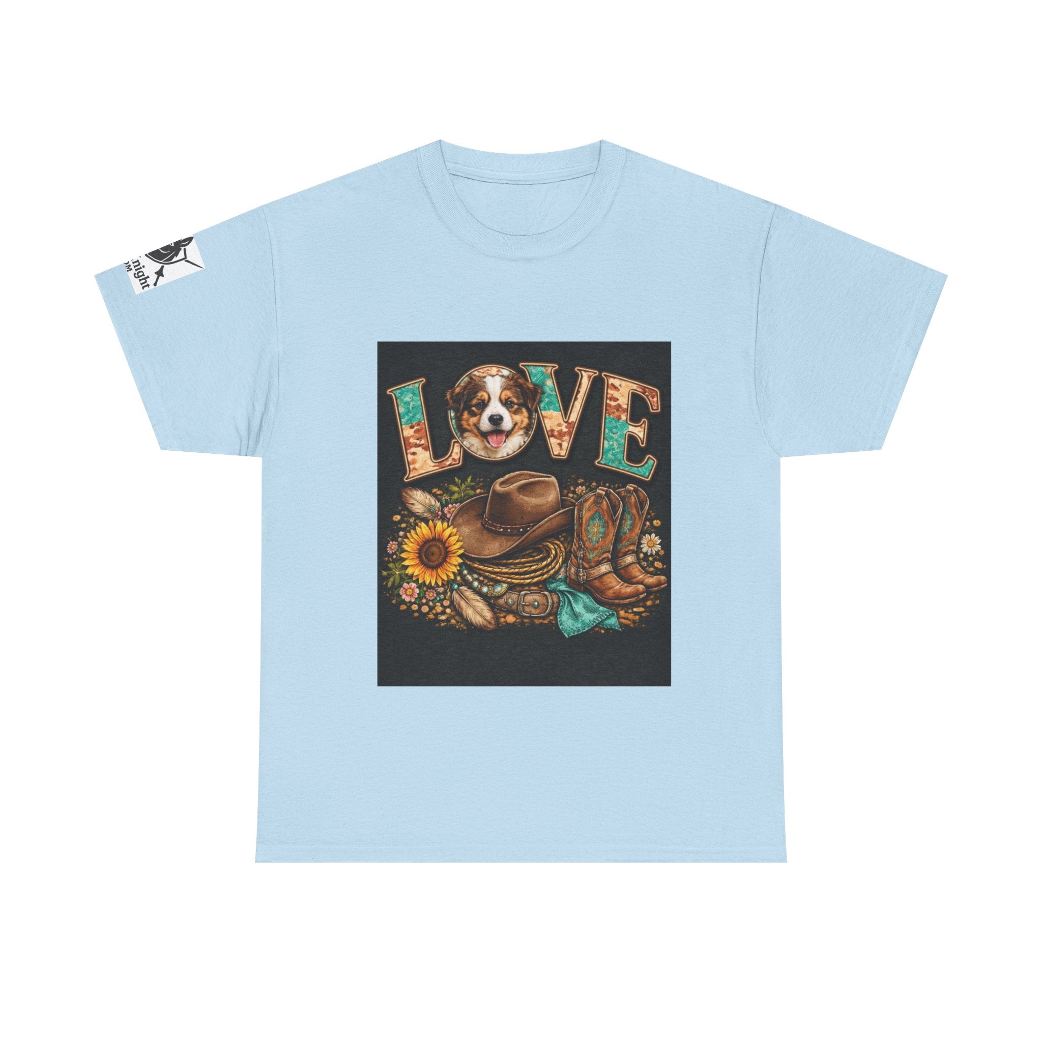 Western rider Love Puppies— Cowgirl western Graphic Tee