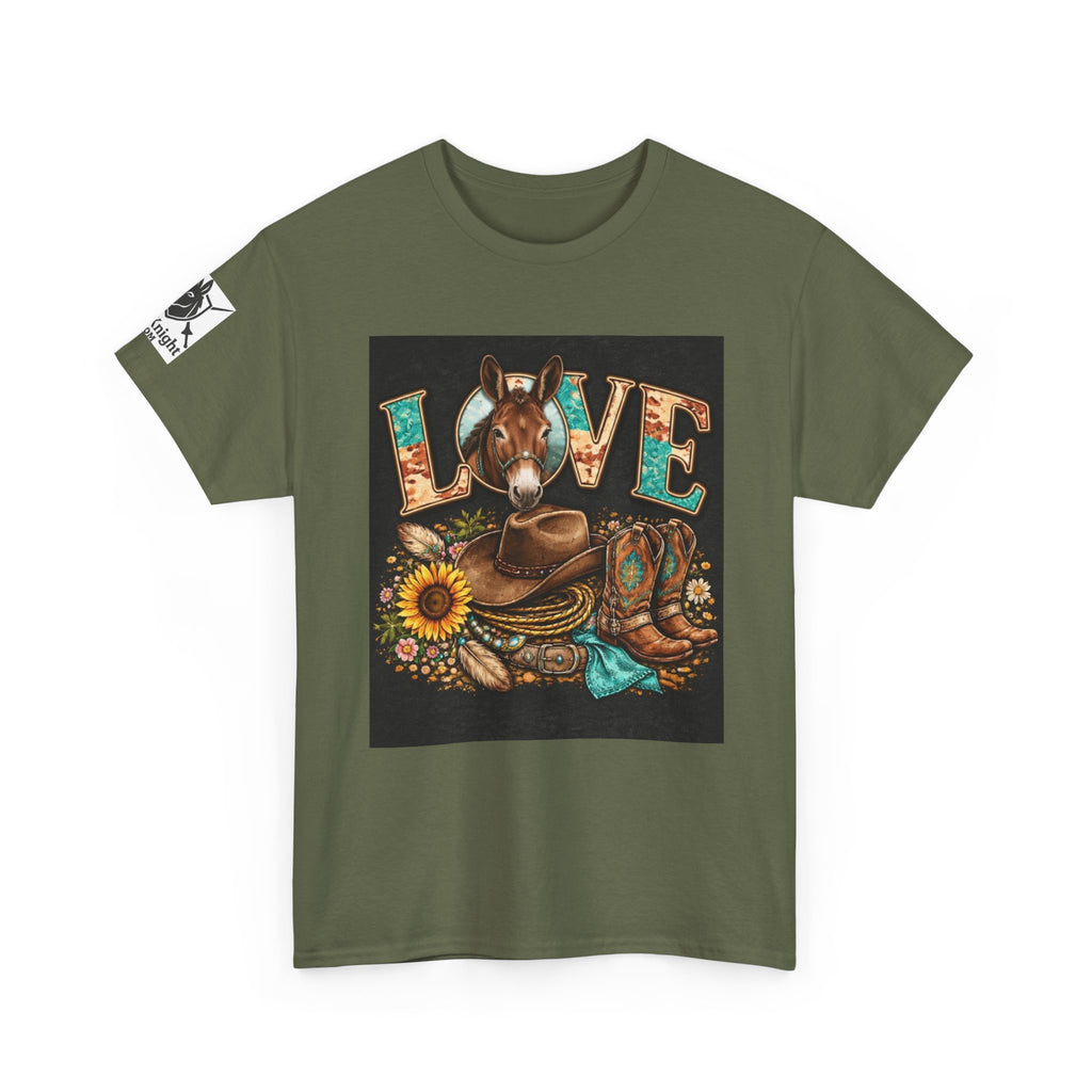 Western rider Love Mules— Cowgirl western Graphic Tee