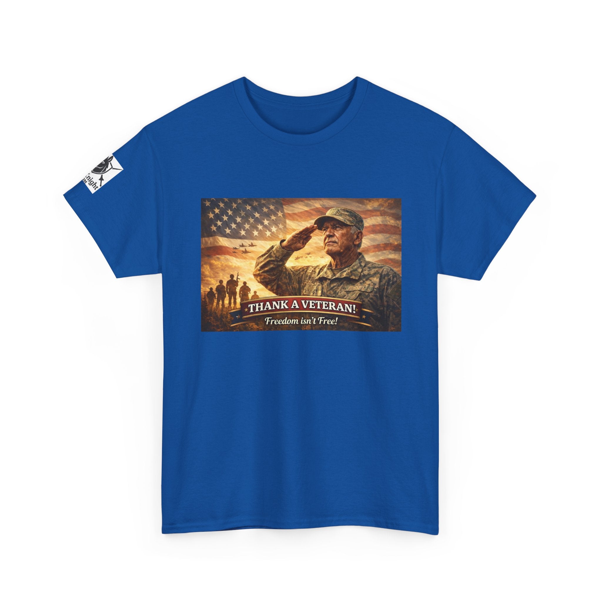 USA Flag Graphic Tee - "Freedom isnt Free  Thank a Vet!"