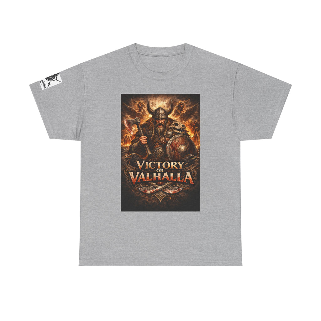 Viking shirt with Odin  -Victory or Valhalla!   Viking tee
