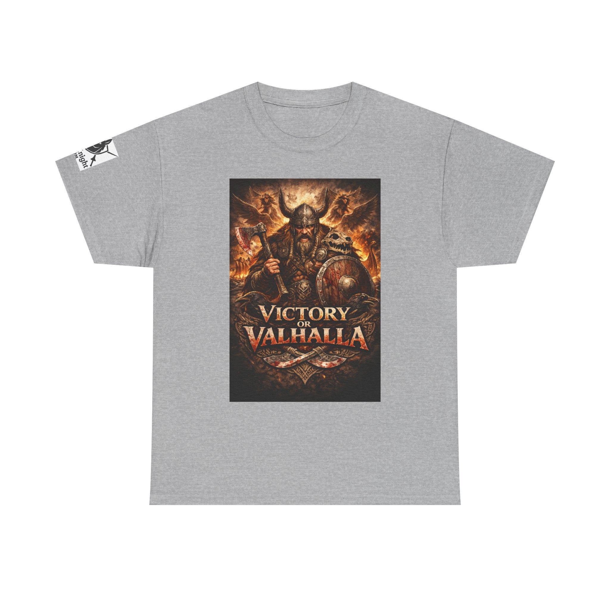 Viking shirt with Odin  -Victory or Valhalla!   Viking tee