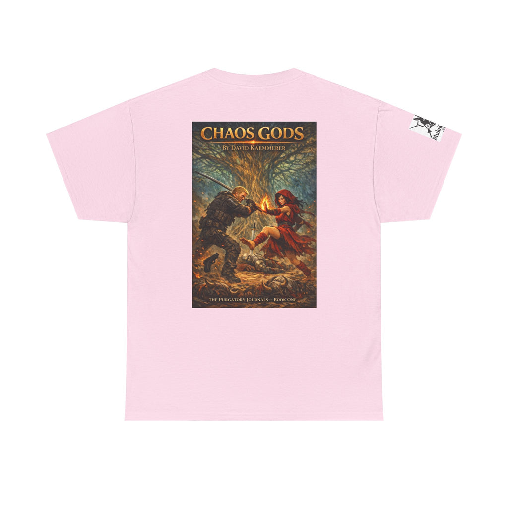 TShirt - Pandora Book Cover Art and on back depicts Chaos Gods Cover