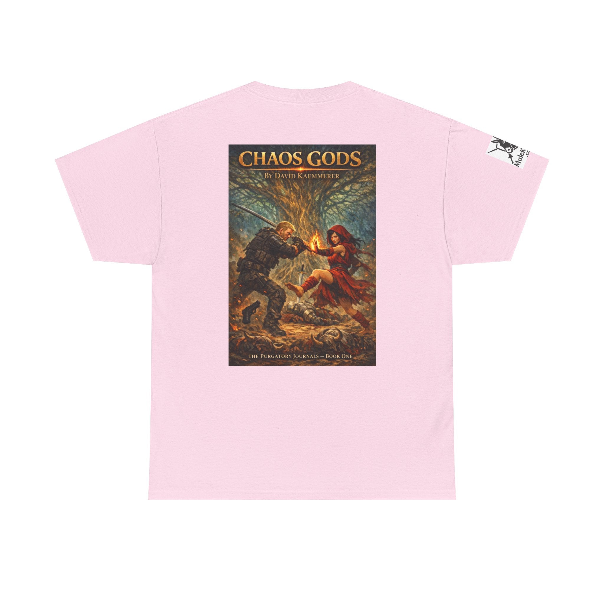 TShirt - Pandora Book Cover Art and on back depicts Chaos Gods Cover