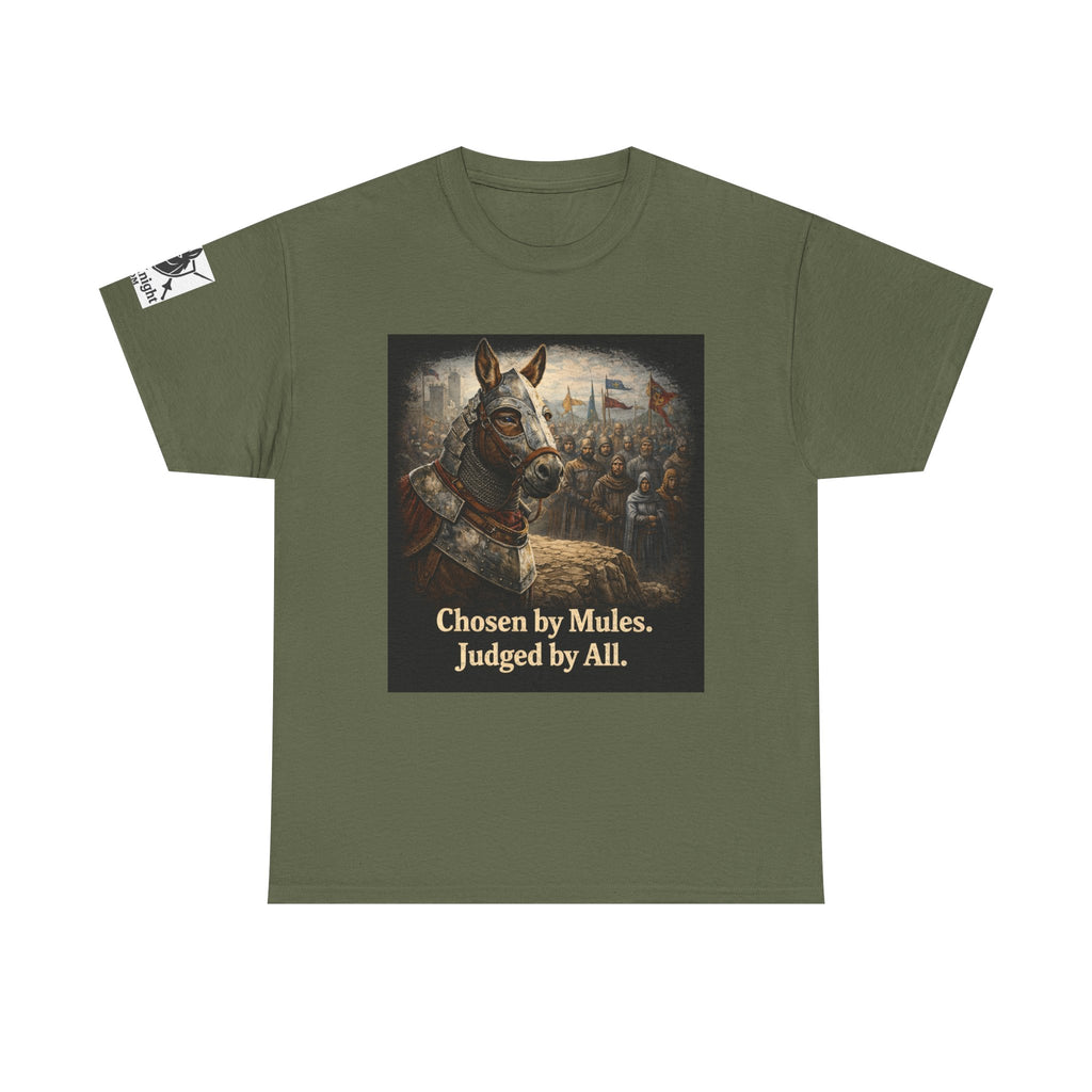 Chosen by Mules Tee — Funny Medieval Donkey Graphic T-Shirt