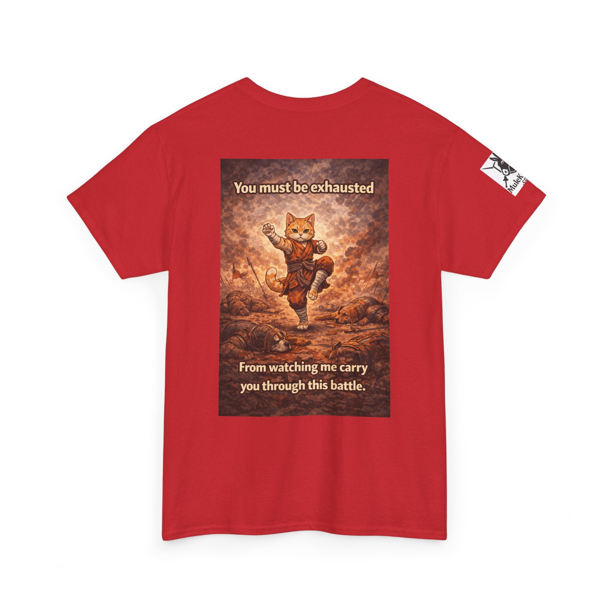 Gaming Tee— Kitty Monk "You must be exhausted from watching me carry you through this battle!" Funny tee