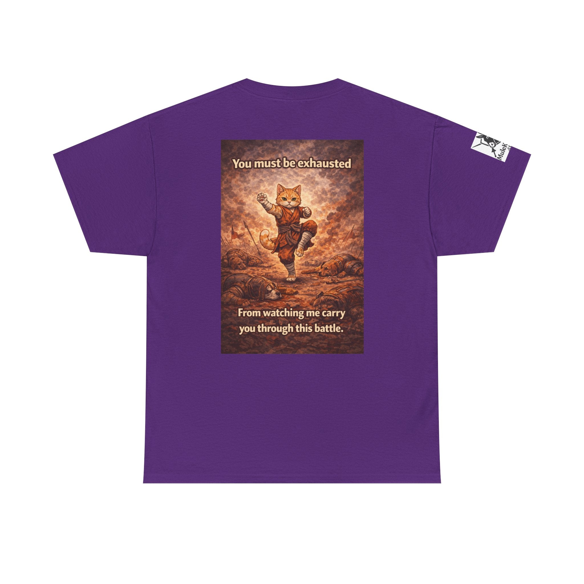Gaming Tee— Kitty Monk "You must be exhausted from watching me carry you through this battle!" Funny tee