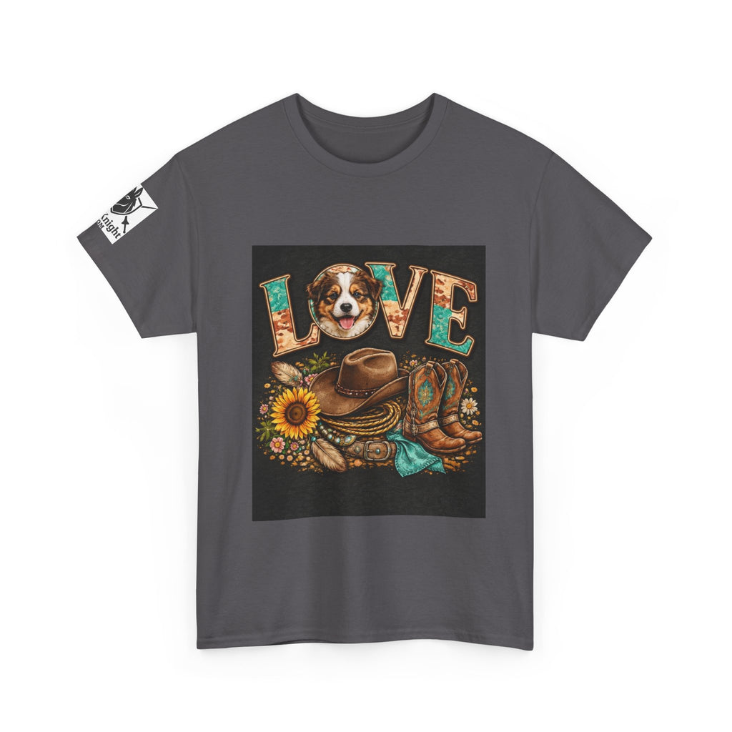 Western rider Love Puppies— Cowgirl western Graphic Tee