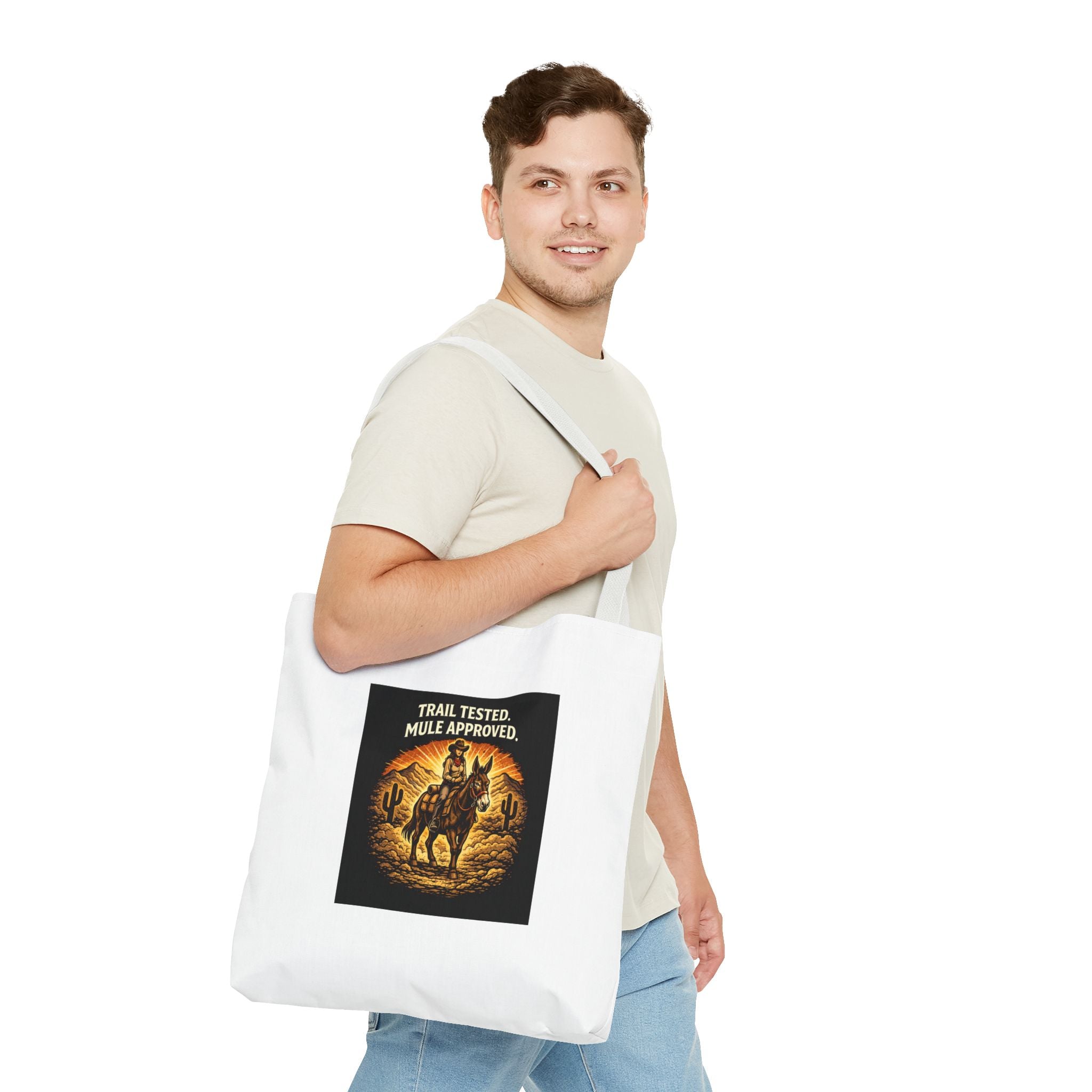 Tote Bag - "Trail Tested, Mule Approved" Western Cowgirl Tote