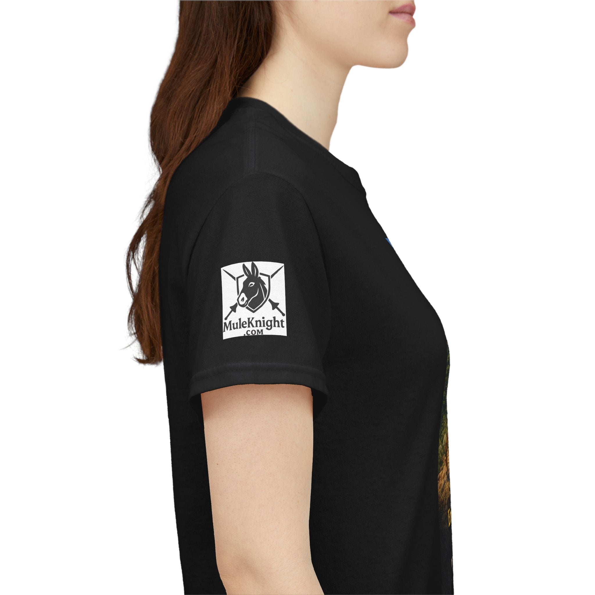 Mule Rider Retro Graphic Tee - "Enjoying your freedom to trail ride?  Thank a Vet!"