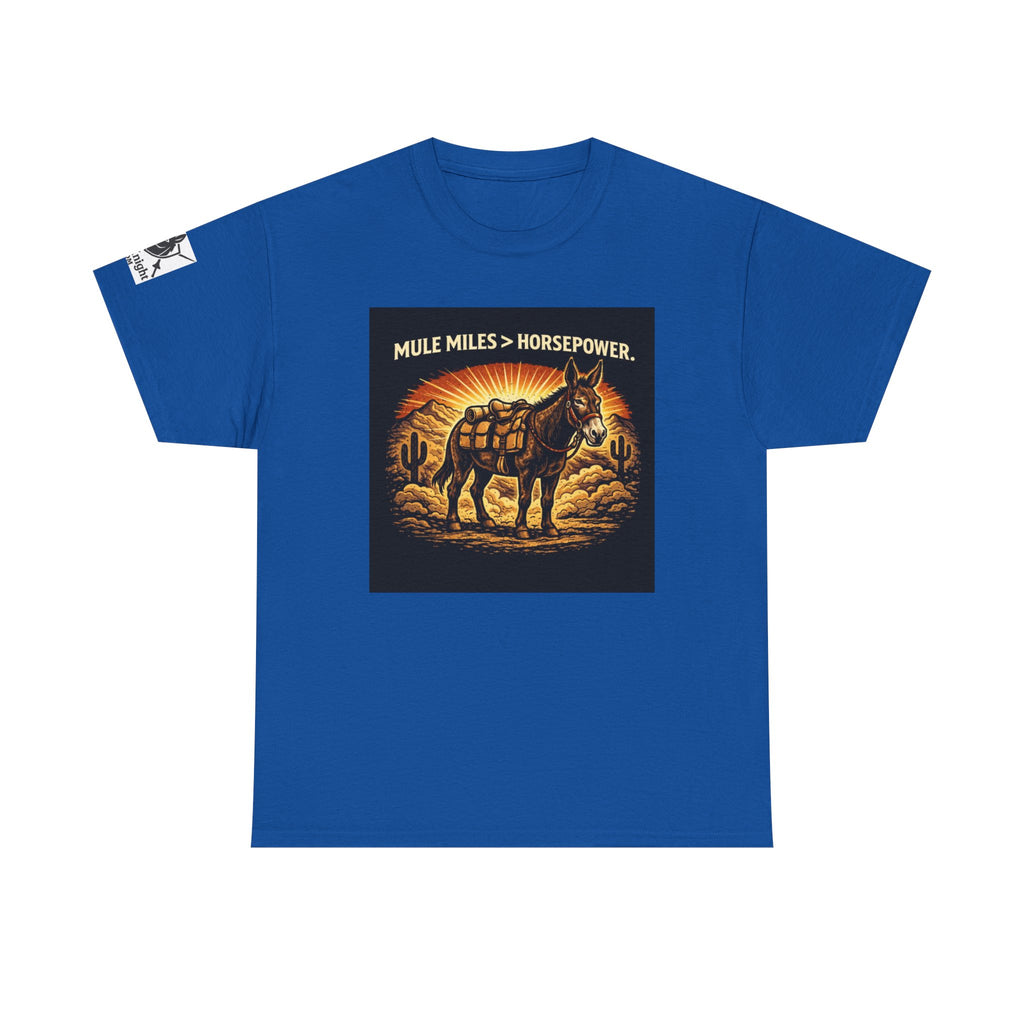 Mule Miles > Horsepower Tee — Vintage Pack Mule Graphic T-Shirt