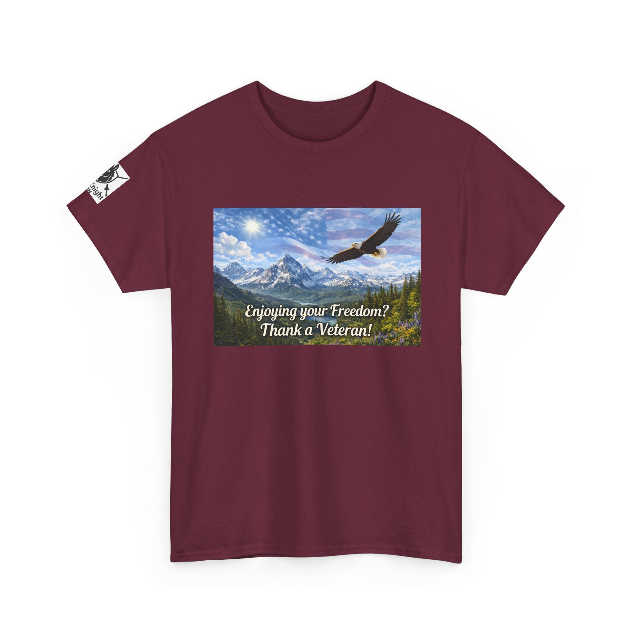USA Graphic Tee - "Enjoying your freedom?  Thank a Vet!"