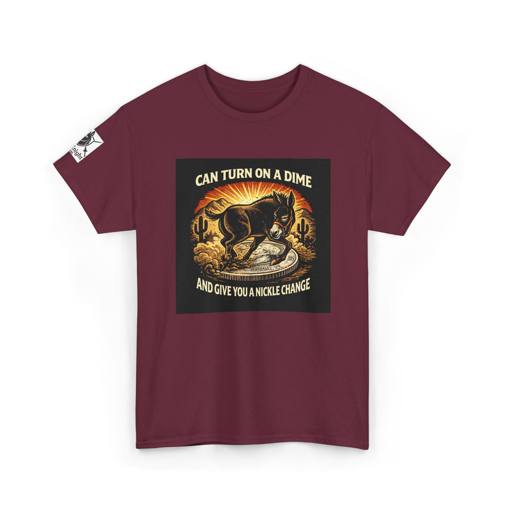 Mule Rider Retro Graphic Tee - "Can Turn on a Dime and Give You a Nickel Change"