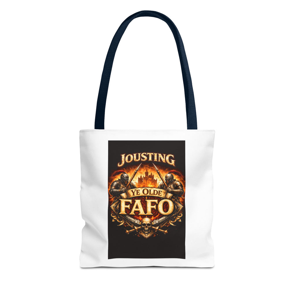Tote Bag — "Jousting Ye Olde Fafo" Medieval Knight Graphic Tote