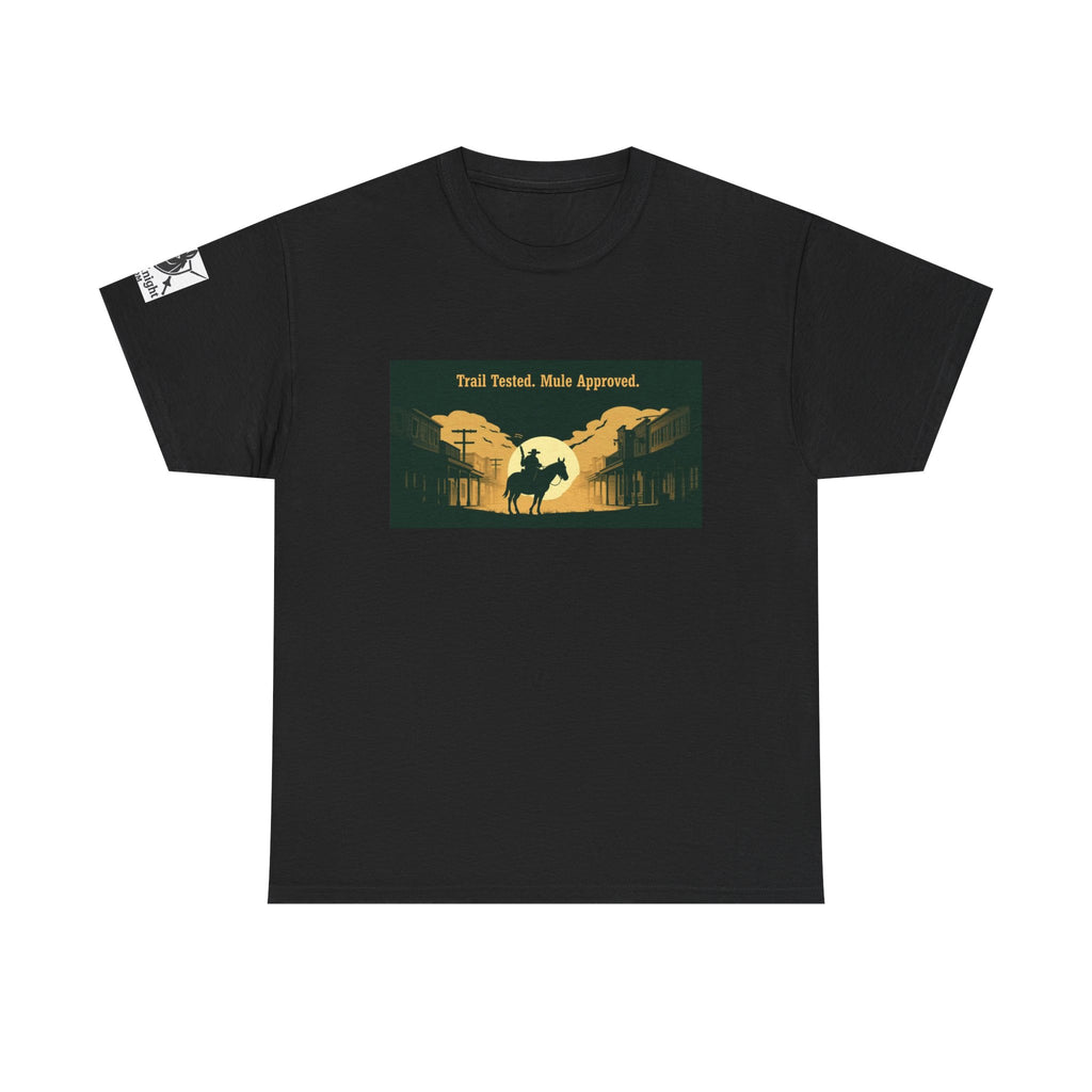 Western Rodeo T-Shirt — 'Trail Tested, Mule Approved' Vintage Cowboy Tee