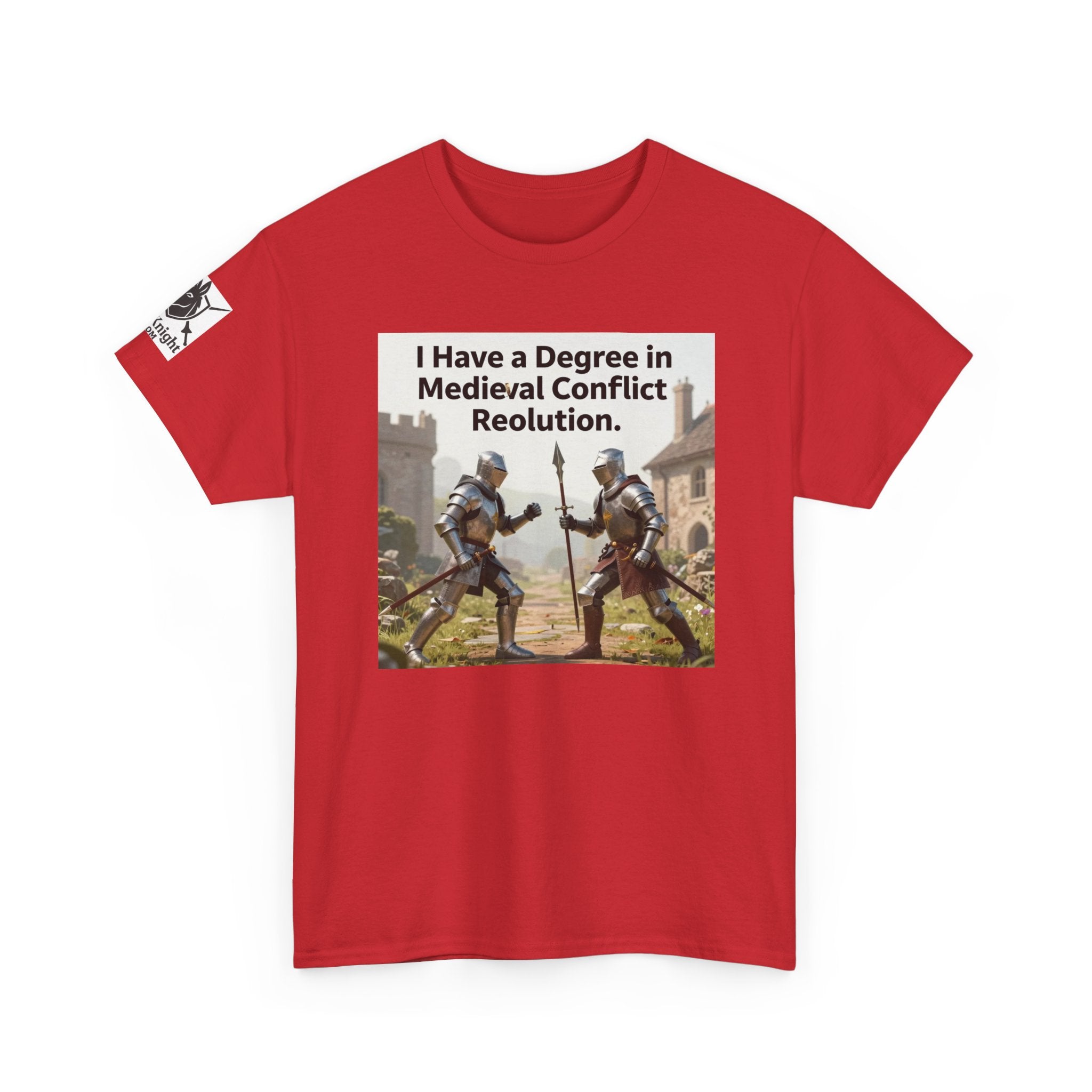 Medieval Conflict Resolution T-Shirt — Funny Knight Diploma Tee