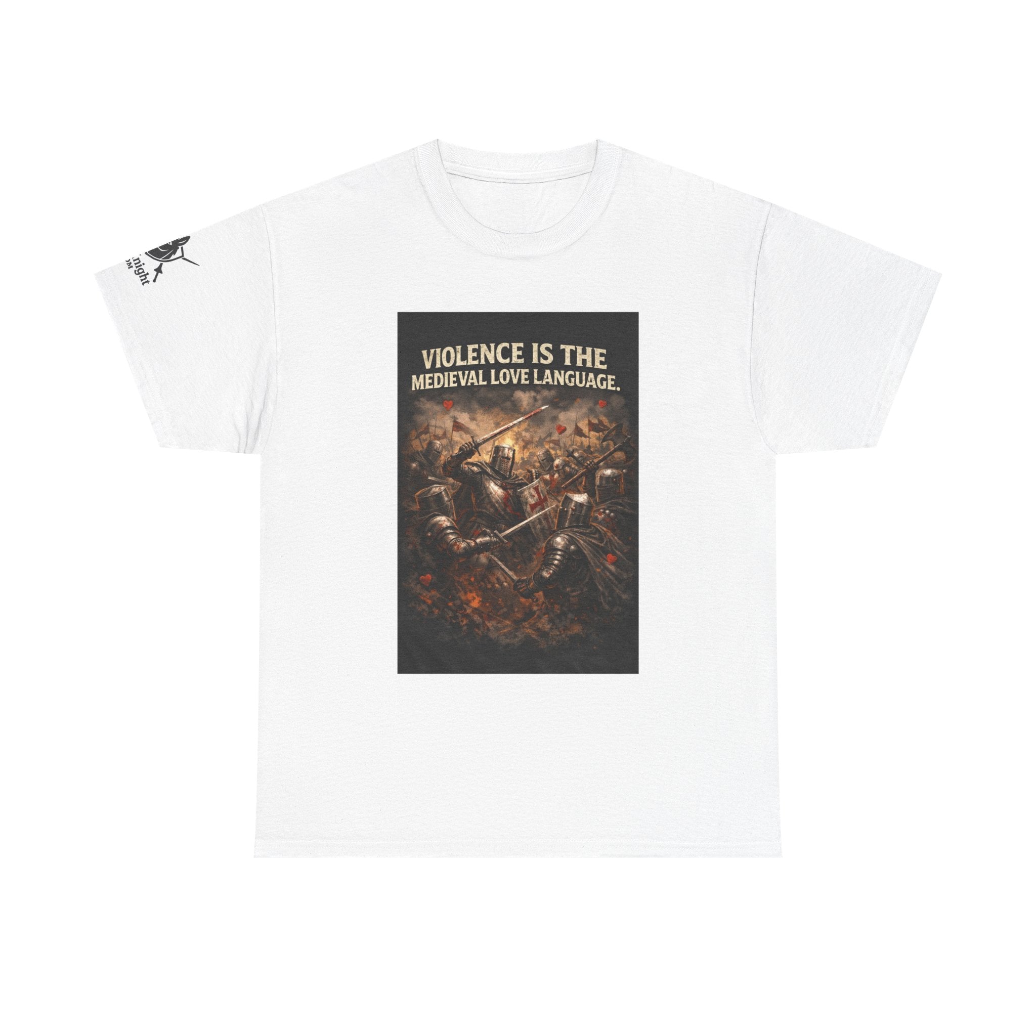 Medieval Battle T‑Shirt — "Violence Is the Medieval Love Language" Graphic Tee