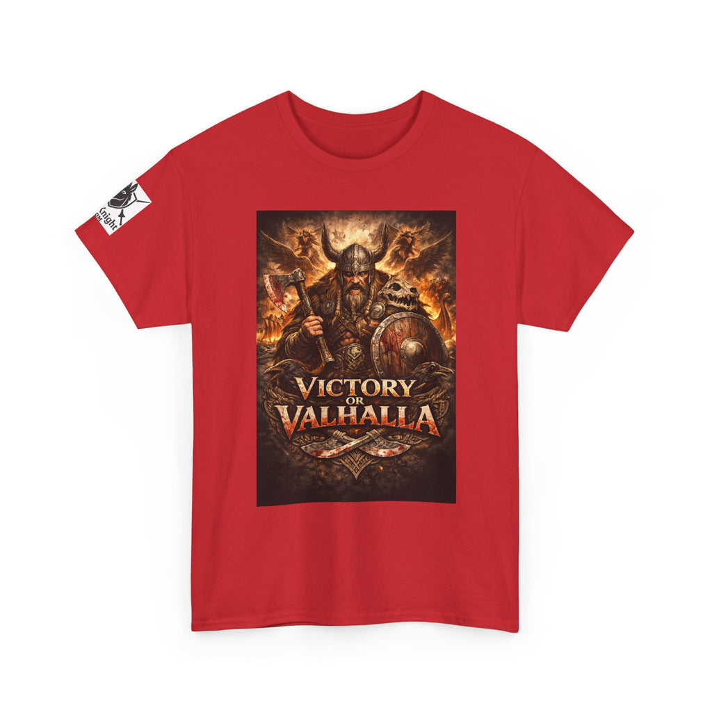 Viking shirt with Odin  -Victory or Valhalla!   Viking tee