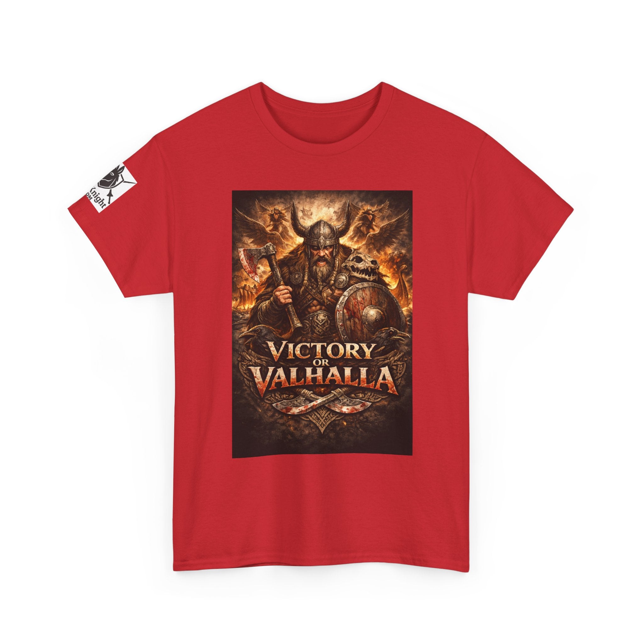 Viking shirt with Odin  -Victory or Valhalla!   Viking tee