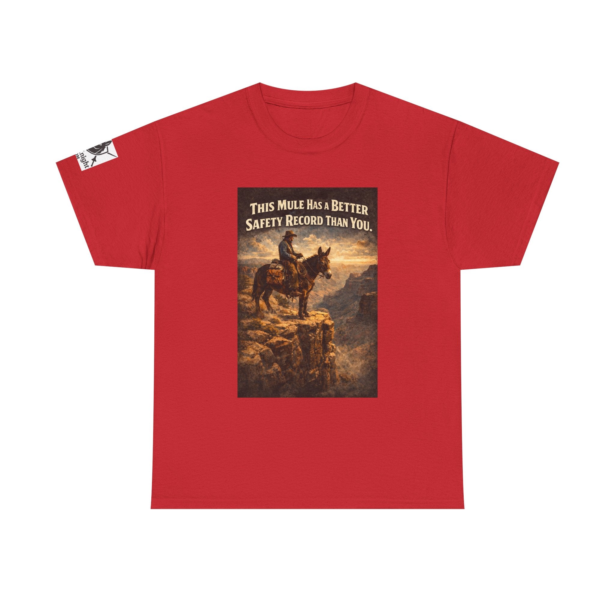 T-Shirt — Vintage Western "This Mule Has a Better Safety Record Than You"