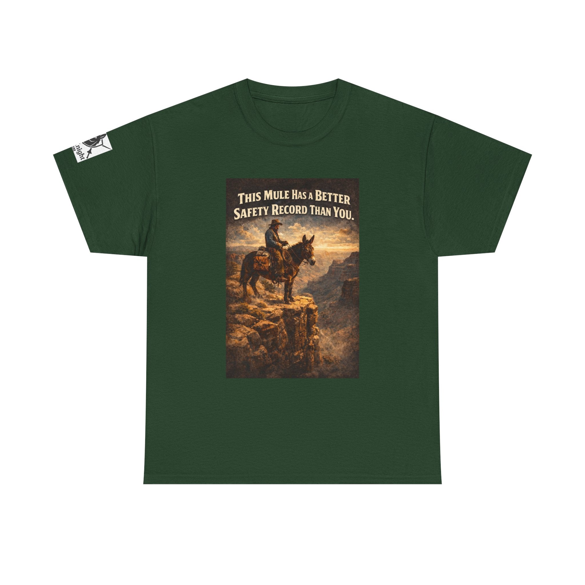 T-Shirt — Vintage Western "This Mule Has a Better Safety Record Than You"
