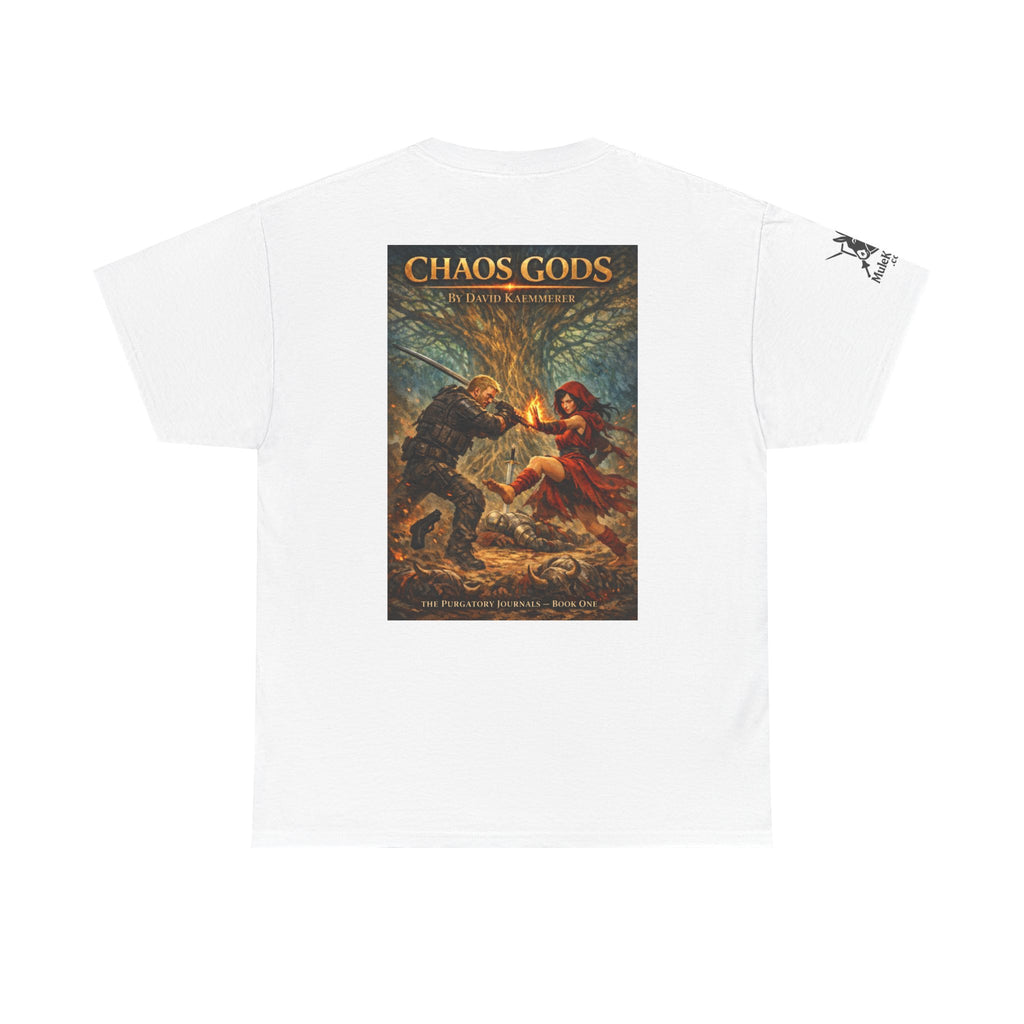 TShirt - Pandora Book Cover Art and on back depicts Chaos Gods Cover