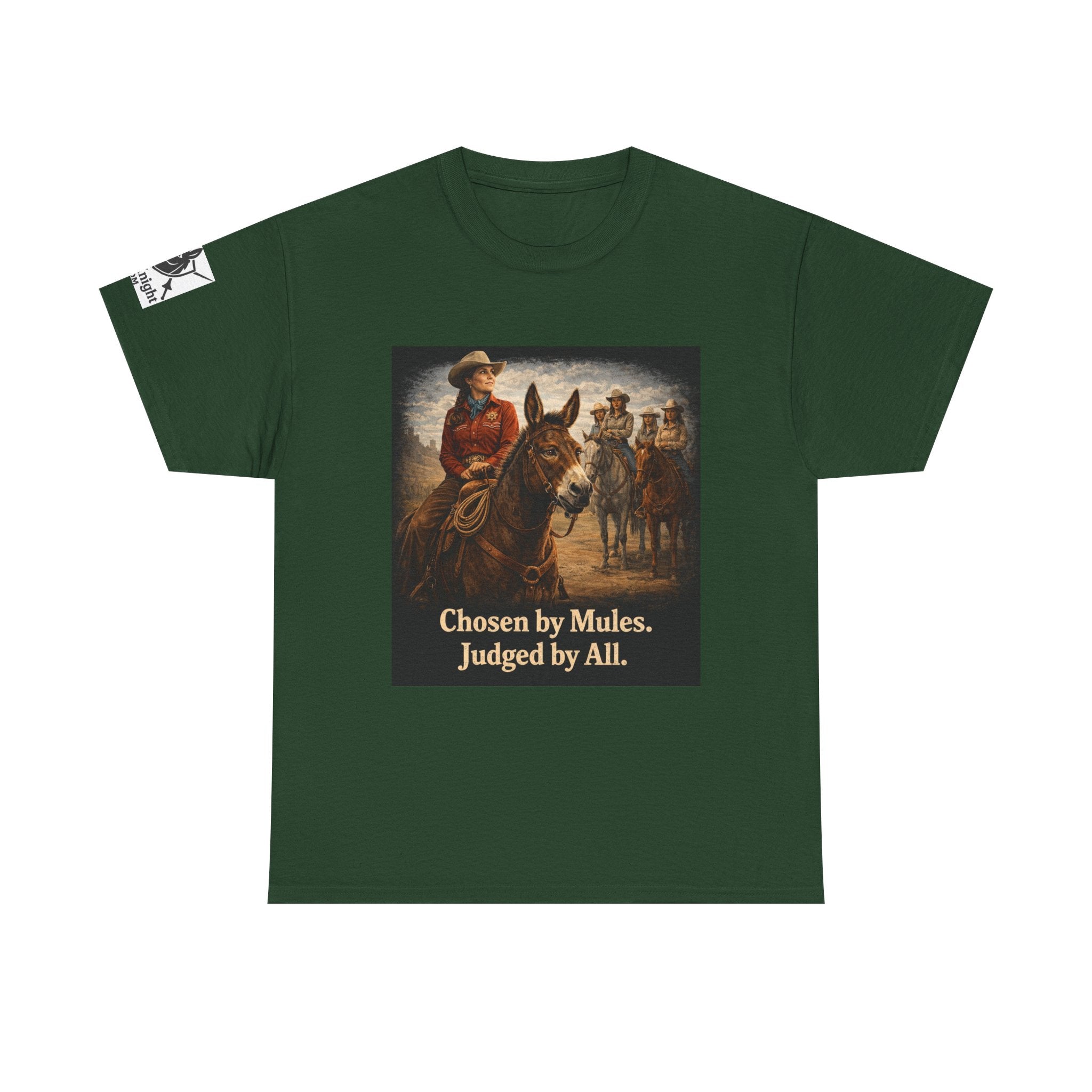 Cowgirl Graphic Tee — "Chosen by Mules. Judged by All." Western Vintage Shirt