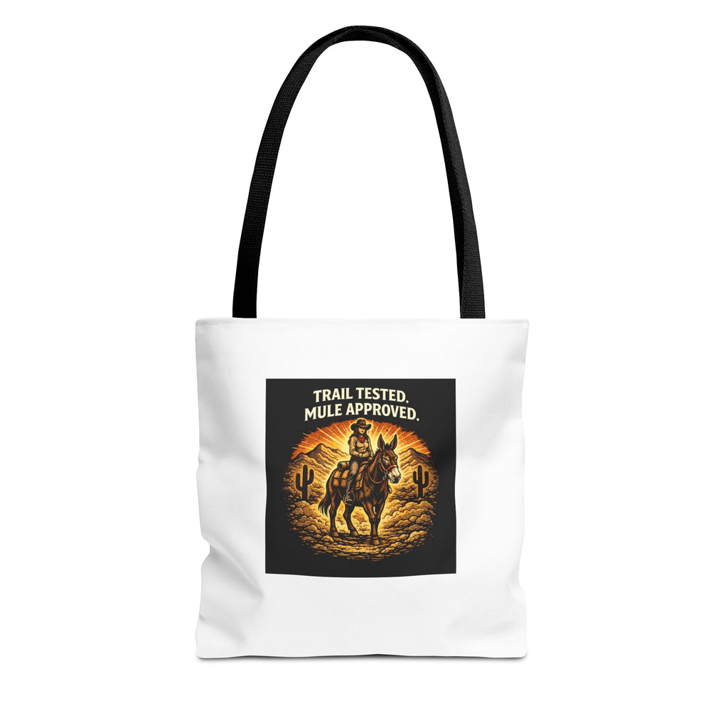 Tote Bag - "Trail Tested, Mule Approved" Western Cowgirl Tote