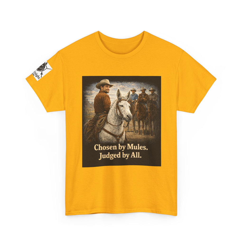 Cowboy Vintage Tee — "Chosen by Mules, Judged by All" Western Shirt