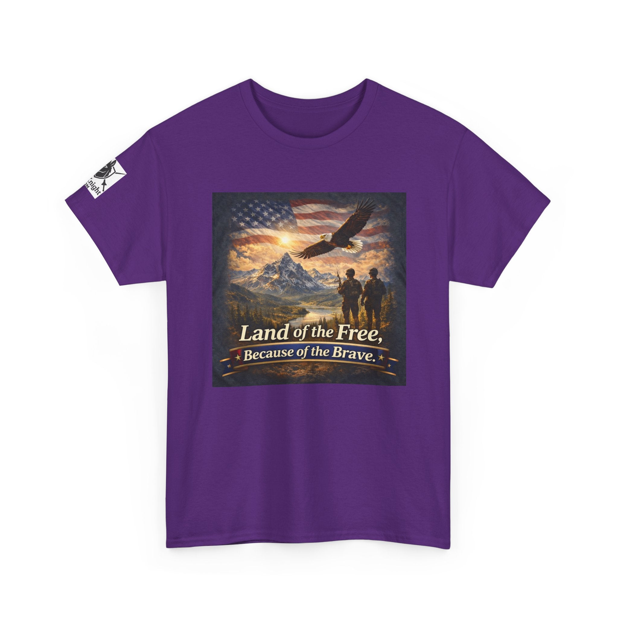 USA Flag Graphic Tee - "Land of the Free -Because of the Brave!"