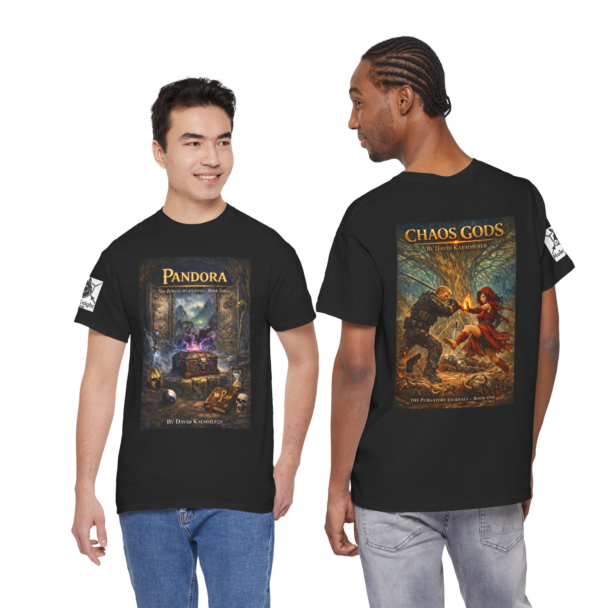 TShirt - Pandora Book Cover Art and on back depicts Chaos Gods Cover