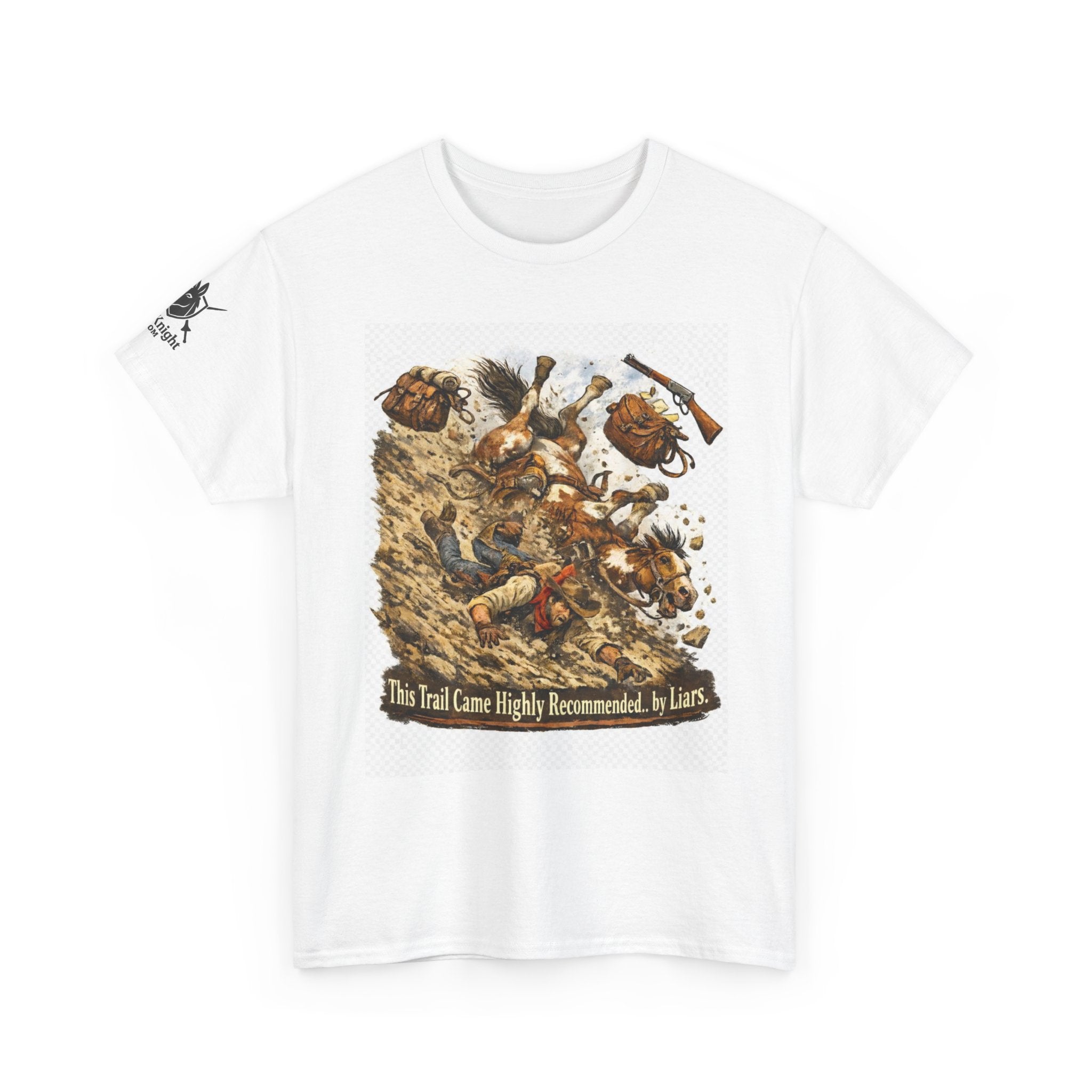Trail Rider T-Shirt — "This trail came highly Recommended by Liars" Vintage equestrian Graphic Tee