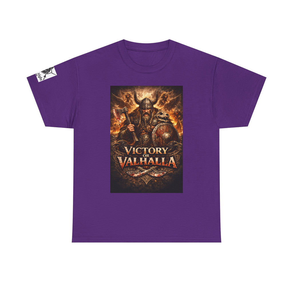 Viking shirt with Odin  -Victory or Valhalla!   Viking tee