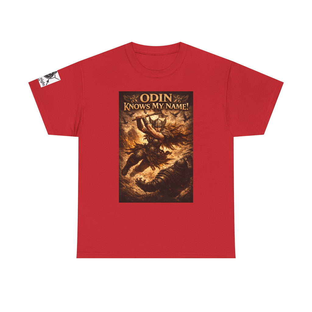 Viking Valkyrie shirt -Odin Knows my Name! — viking Tee
