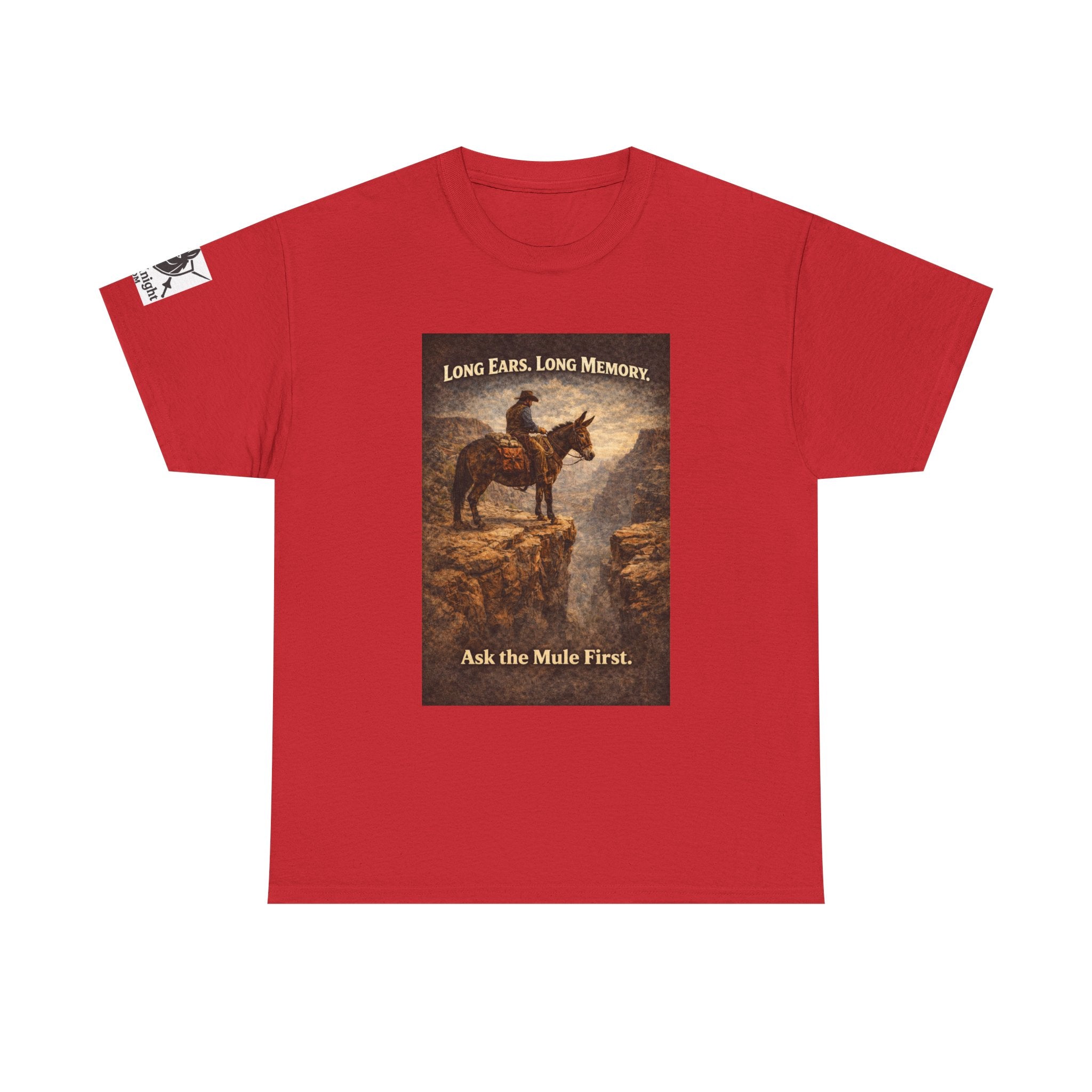 Long Ears, Long Memory Tee — "Ask the Mule First" Western Graphic T-Shirt