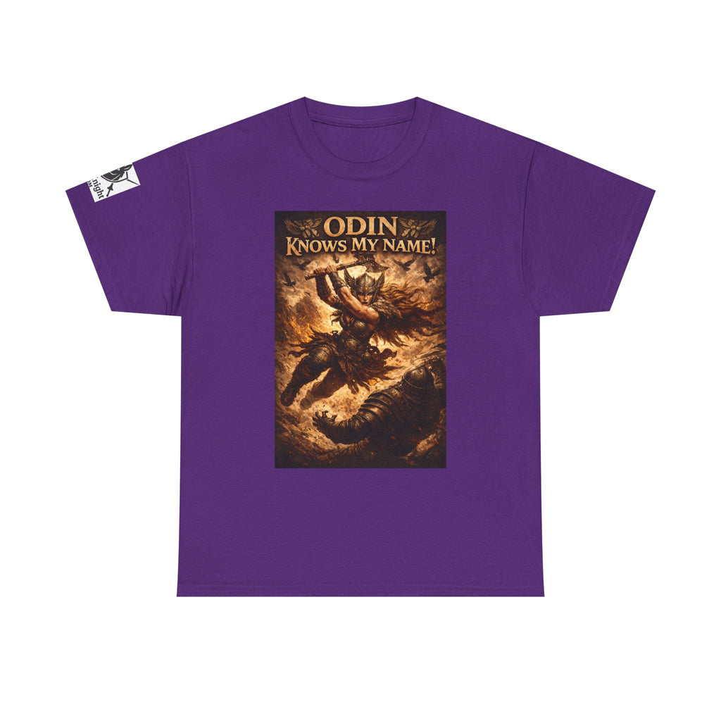 Viking Valkyrie shirt -Odin Knows my Name! — viking Tee