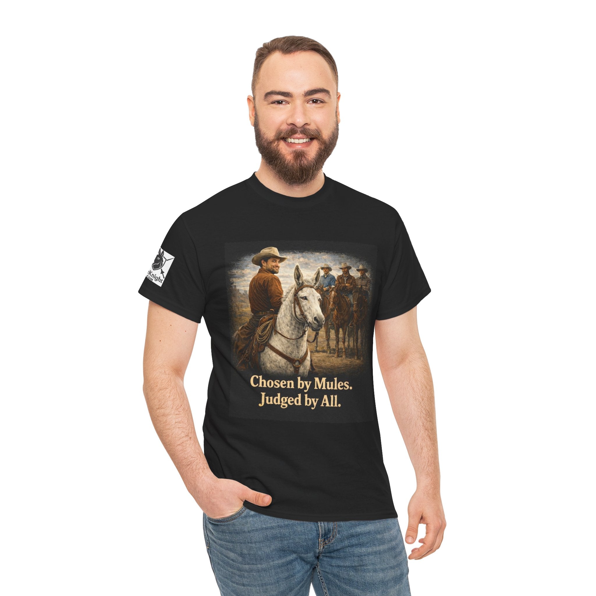 Cowboy Vintage Tee — "Chosen by Mules, Judged by All" Western Shirt