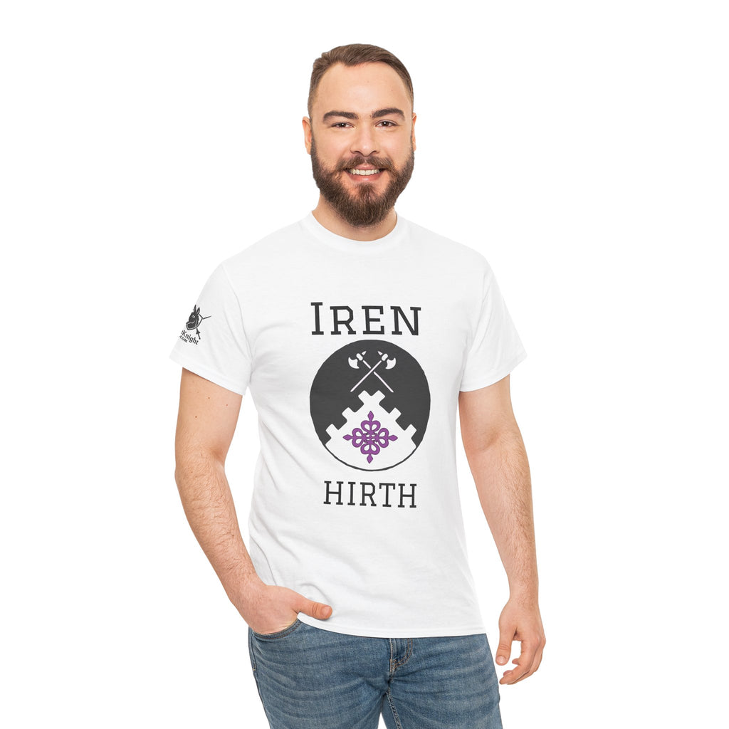 Iren Hirth Crest T-Shirt — Viking/Medieval Axes Emblem Tee