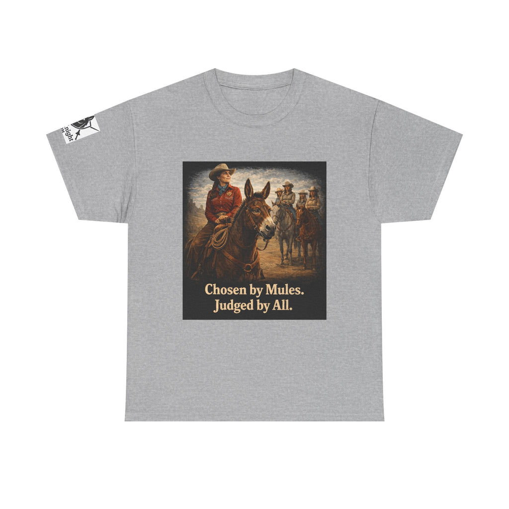 Cowgirl Graphic Tee — "Chosen by Mules. Judged by All." Western Vintage Shirt