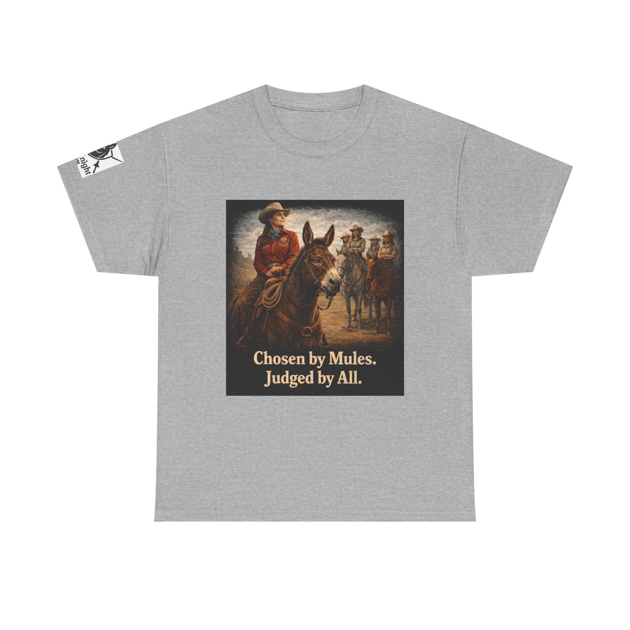 Cowgirl Graphic Tee — "Chosen by Mules. Judged by All." Western Vintage Shirt