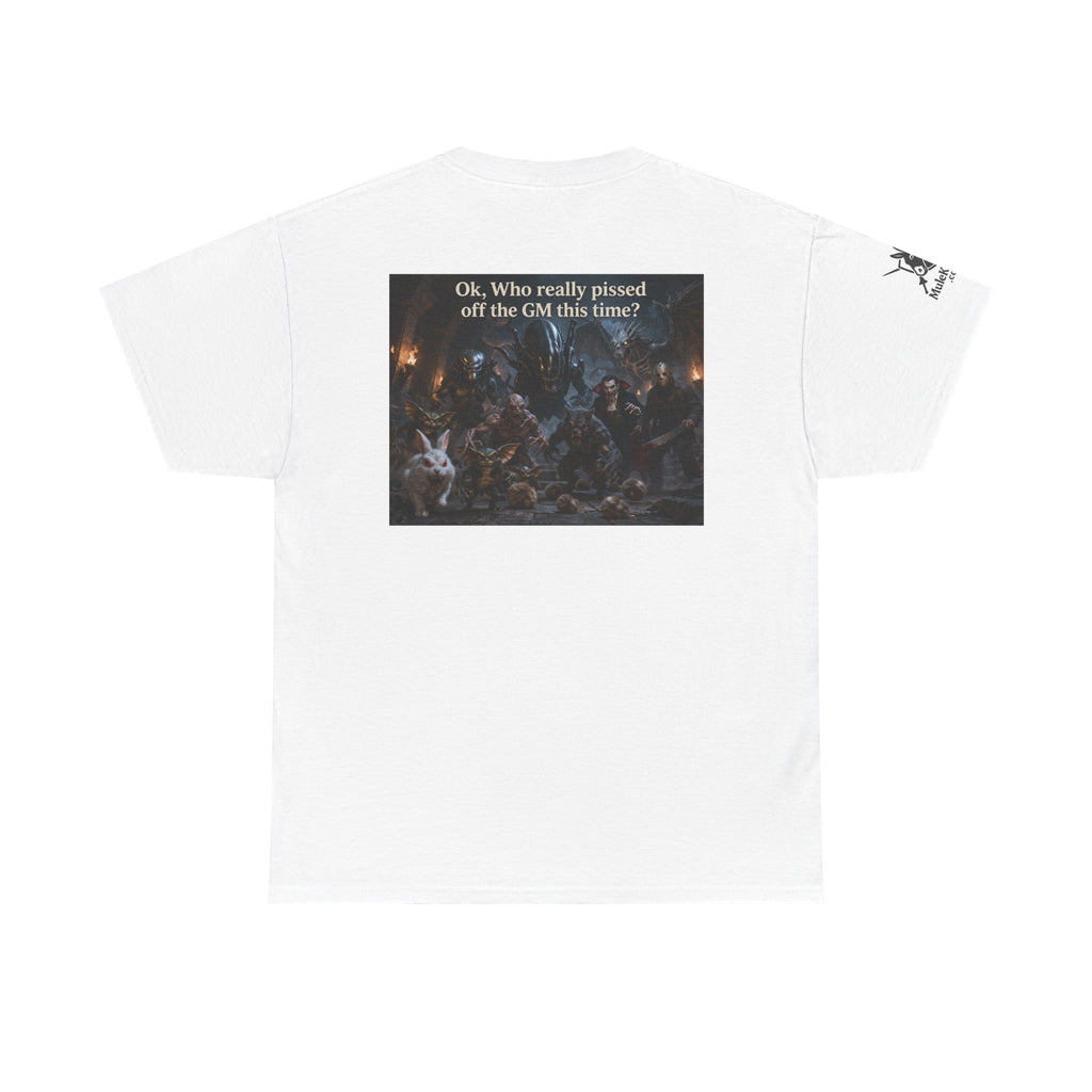 Gaming Tee—  "Ok, who really pissed the GM off this time?"  Funny tee