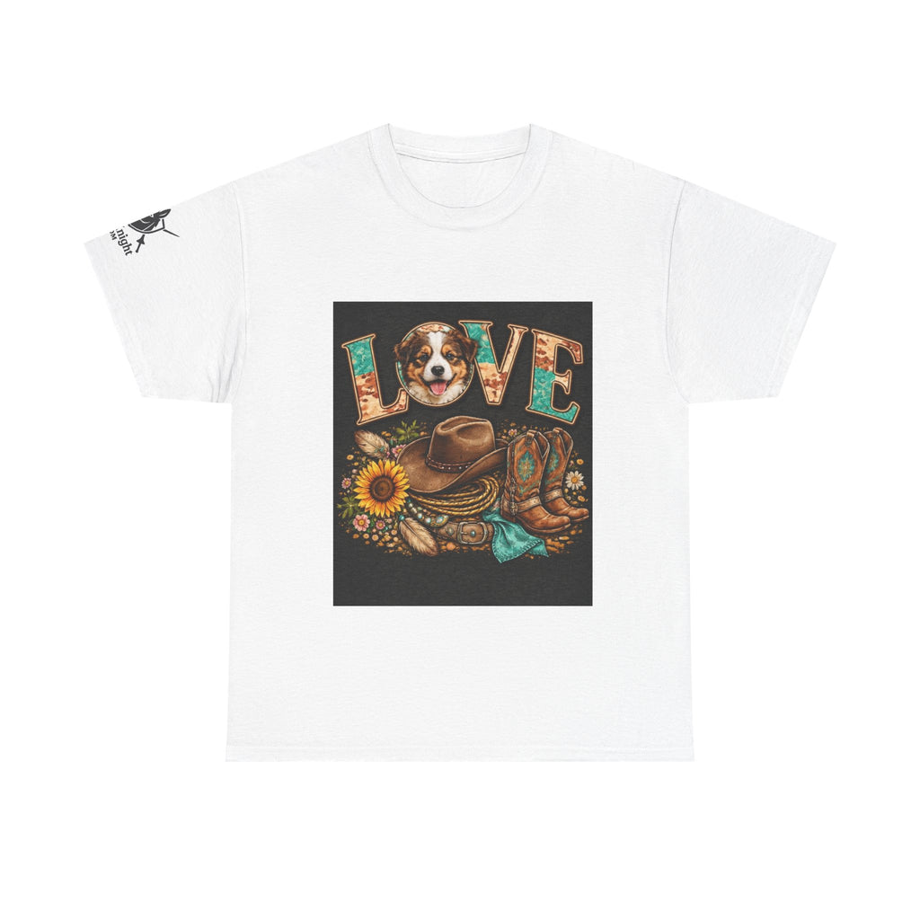 Western rider Love Puppies— Cowgirl western Graphic Tee