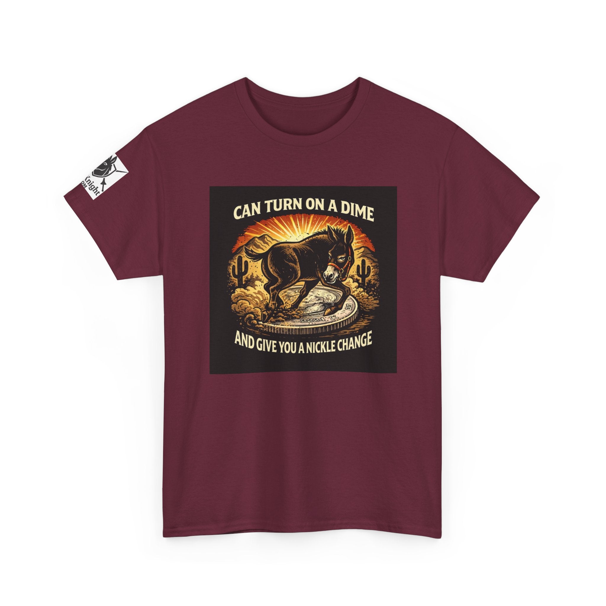 T-Shirt — "Can Turn on a Dime and Give You a Nickel Change" Vintage Skunk Graphic