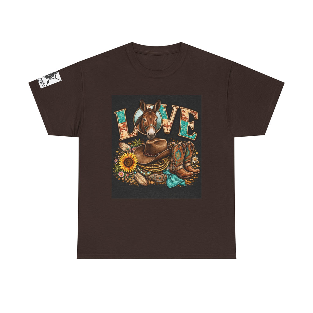 Western rider Love Mules— Cowgirl western Graphic Tee