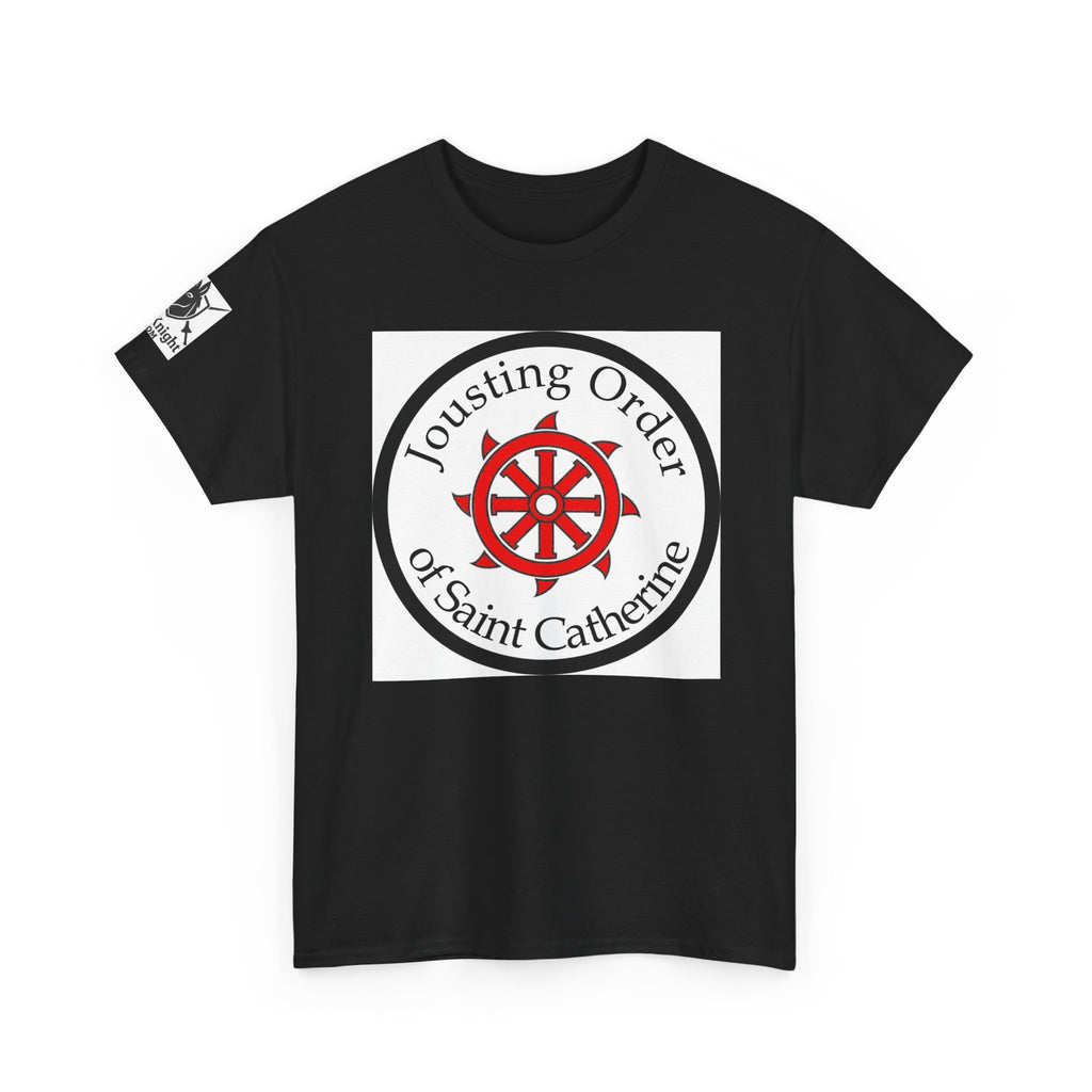 Saint Catherine Jousting Order Tee — Medieval Crest T‑Shirt