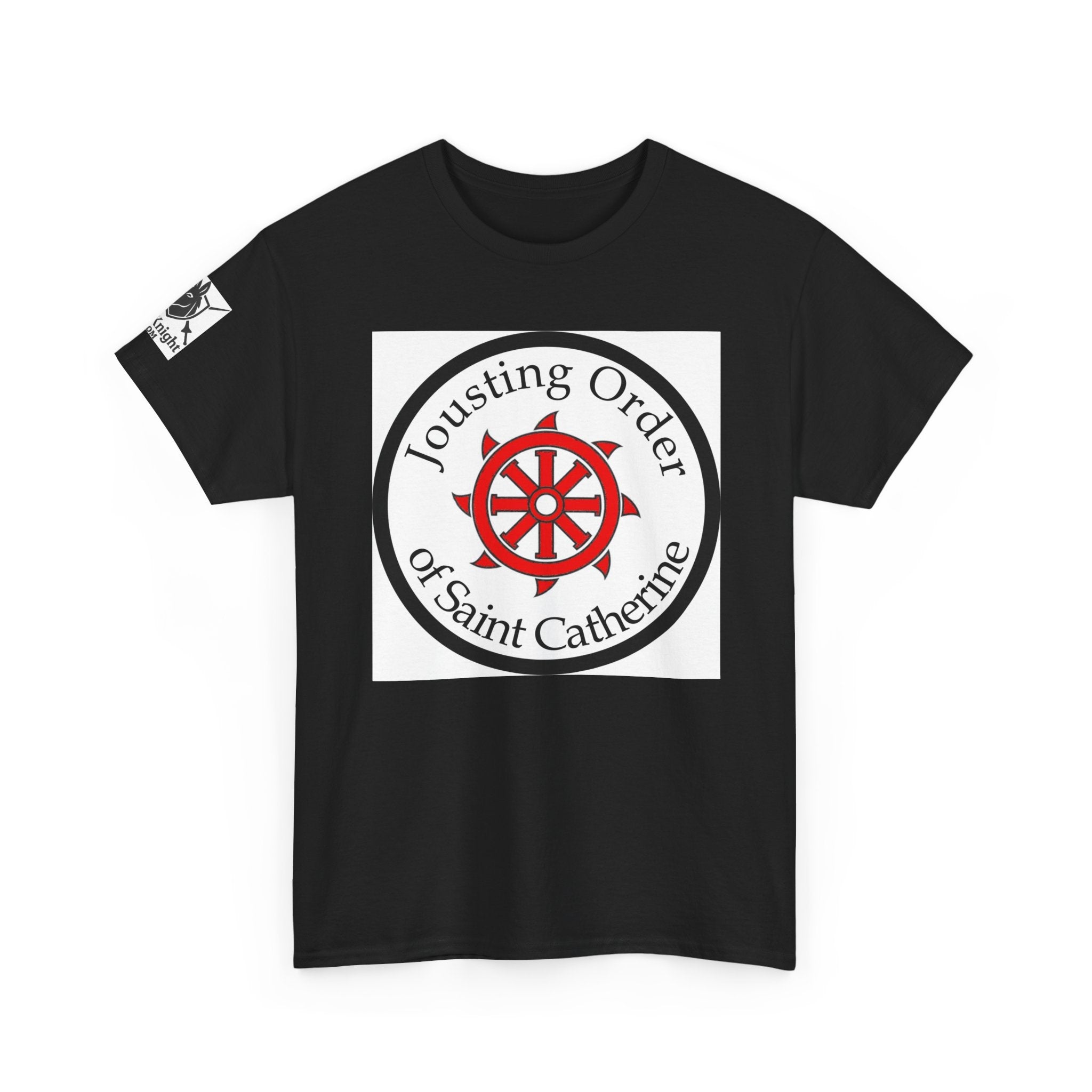 Saint Catherine Jousting Order Tee — Medieval Crest T‑Shirt