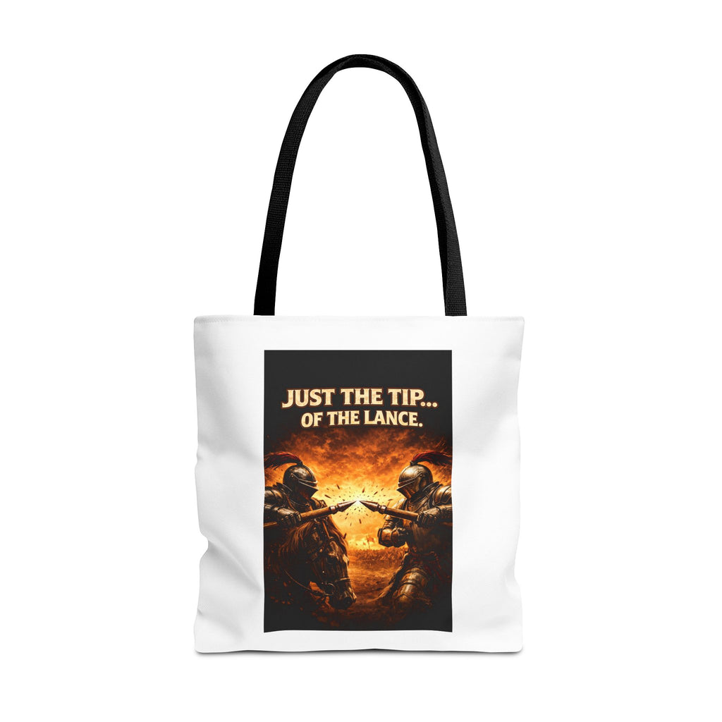 Tote Bag — "Just the Tip of the Lance" Medieval Knight Graphic Tote