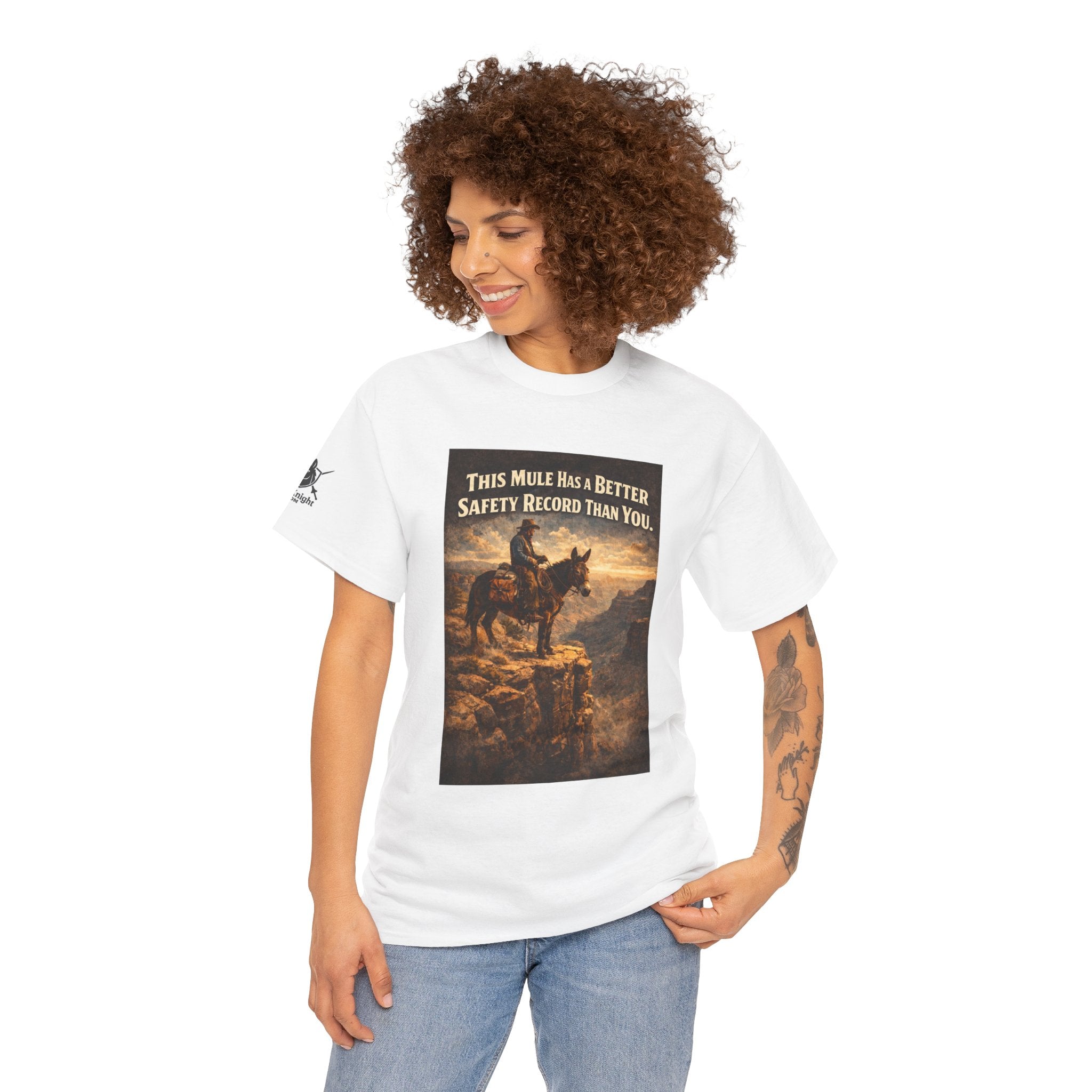 T-Shirt — Vintage Western "This Mule Has a Better Safety Record Than You"