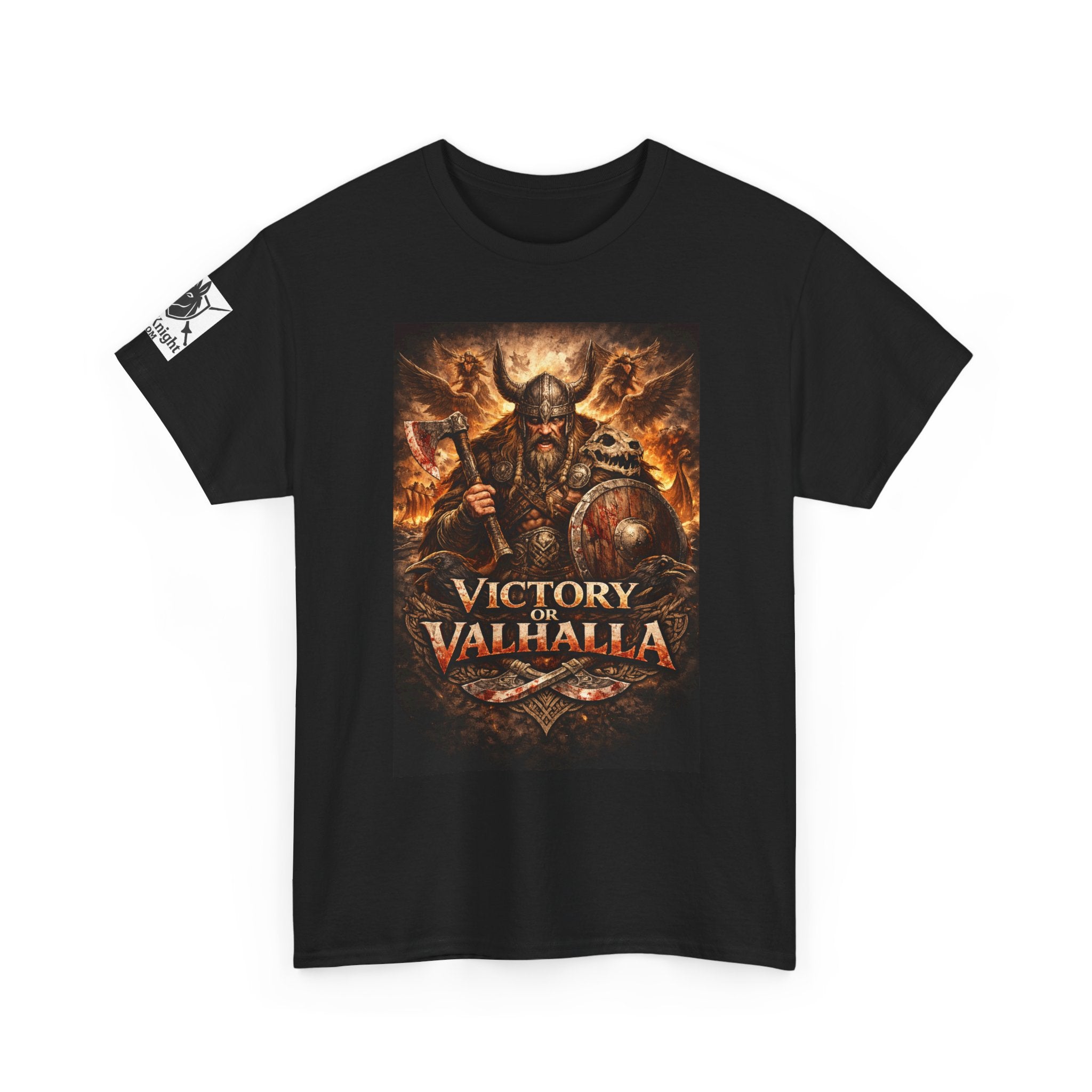 Viking shirt with Odin  -Victory or Valhalla!   Viking tee