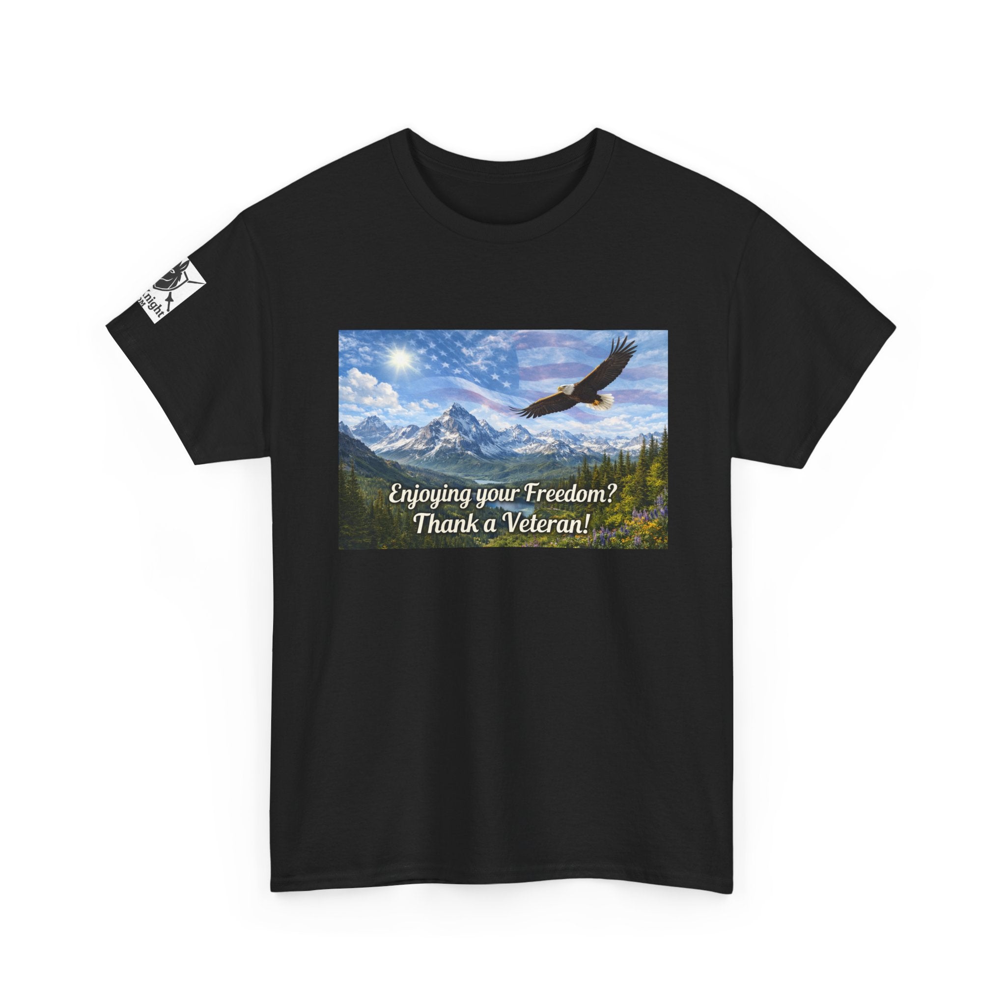 USA Graphic Tee - "Enjoying your freedom?  Thank a Vet!"